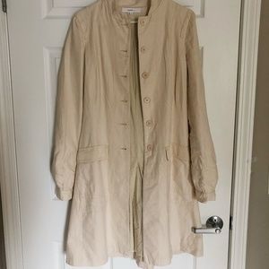 Vanessa Bruno Ivory long coat/jacket cotton/hemp size 40